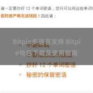 Bitpie多语言支持 Bitpie钱包下载及使用指南