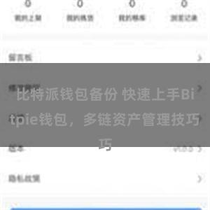 比特派钱包备份 快速上手Bitpie钱包，多链资产管理技巧