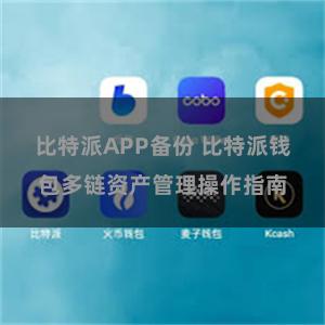 比特派APP备份 比特派钱包多链资产管理操作指南