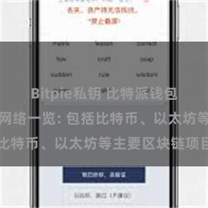 Bitpie私钥 比特派钱包支持的区块链网络一览: 包括比特币、以太坊等主要区块链项目