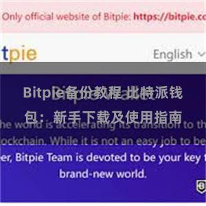 Bitpie备份教程 比特派钱包：新手下载及使用指南