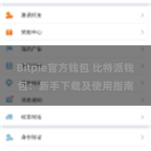 Bitpie官方钱包 比特派钱包：新手下载及使用指南