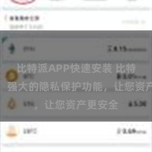 比特派APP快速安装 比特派钱包：强大的隐私保护功能，让您资产更安全