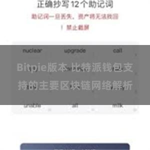 Bitpie版本 比特派钱包支持的主要区块链网络解析