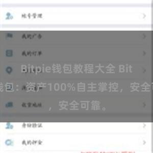 Bitpie钱包教程大全 Bitpie钱包：资产100%自主掌控，安全可靠。