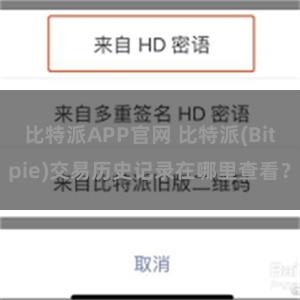 比特派APP官网 比特派(Bitpie)交易历史记录在哪里查看？