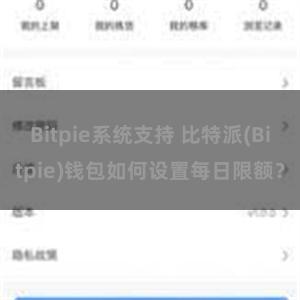 Bitpie系统支持 比特派(Bitpie)钱包如何设置每日限额？