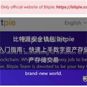 比特派安全钱包 Bitpie新手入门指南：快速上手数字资产存储交易